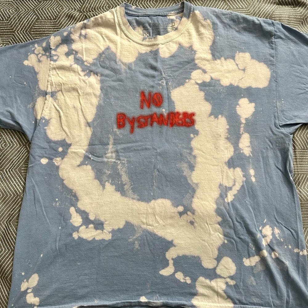Travis Scott No Bystanders Tee- Blue Tie Dye